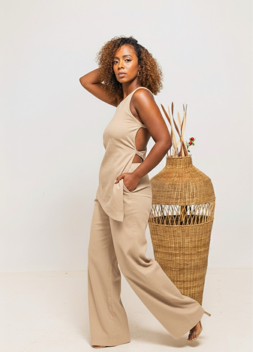 Jani Linen Set - Beige