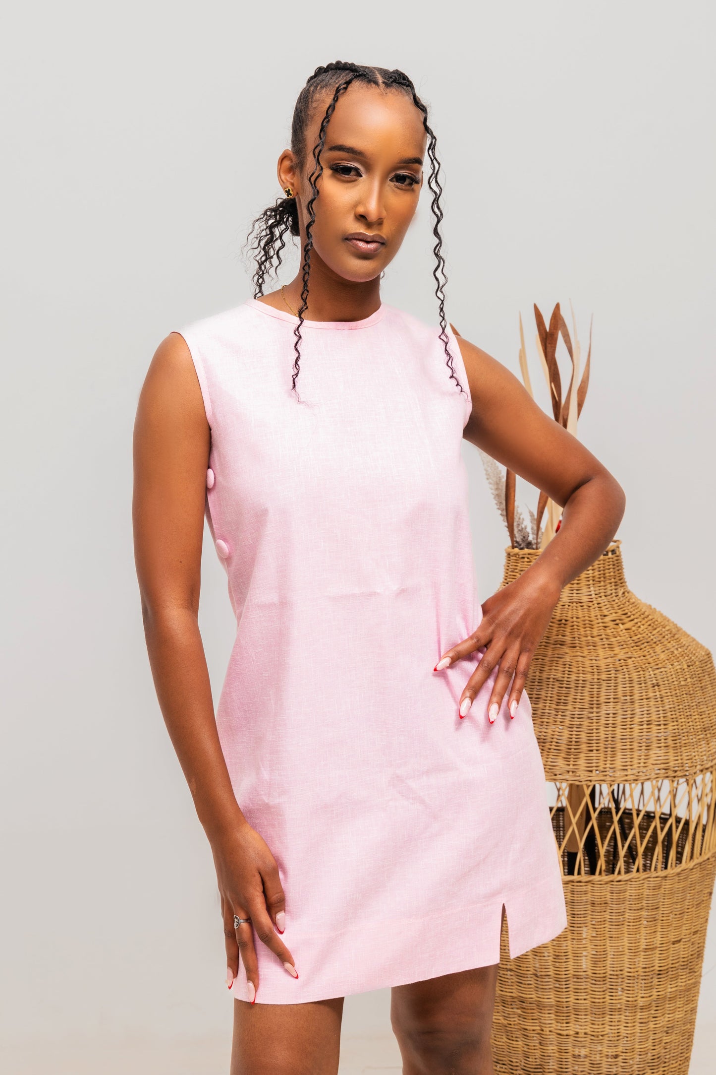 Alana Linen Mini - Pink