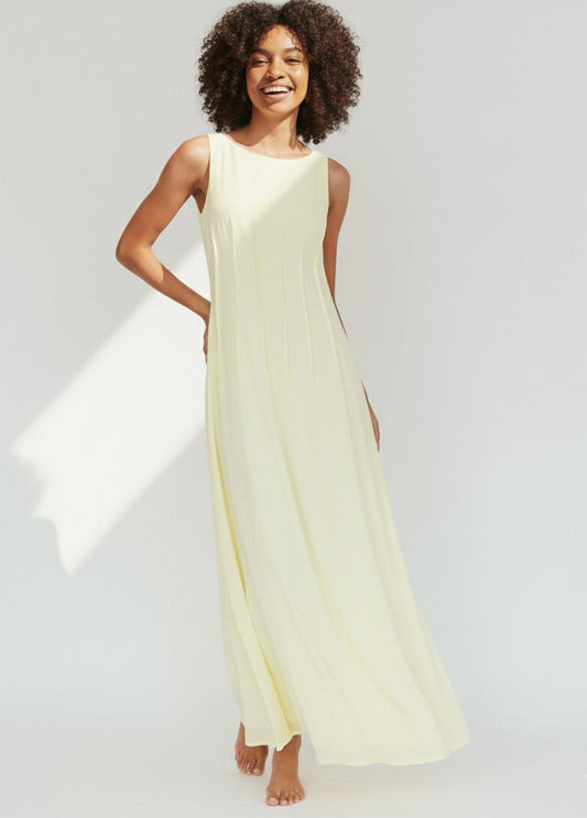 Zelia Midi Dress - Butter Yellow