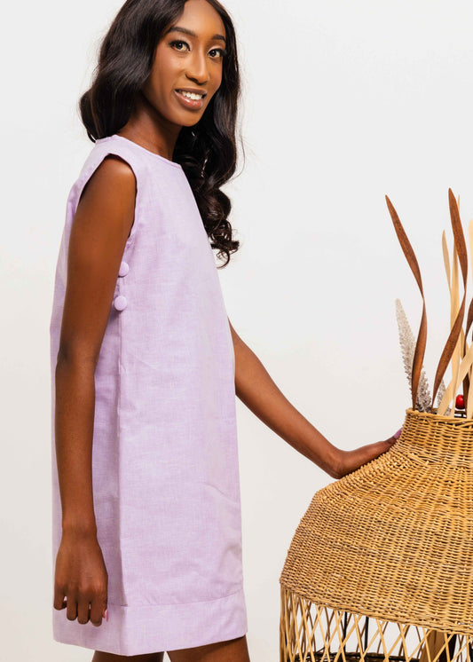 Alana Linen Mini -Lilac