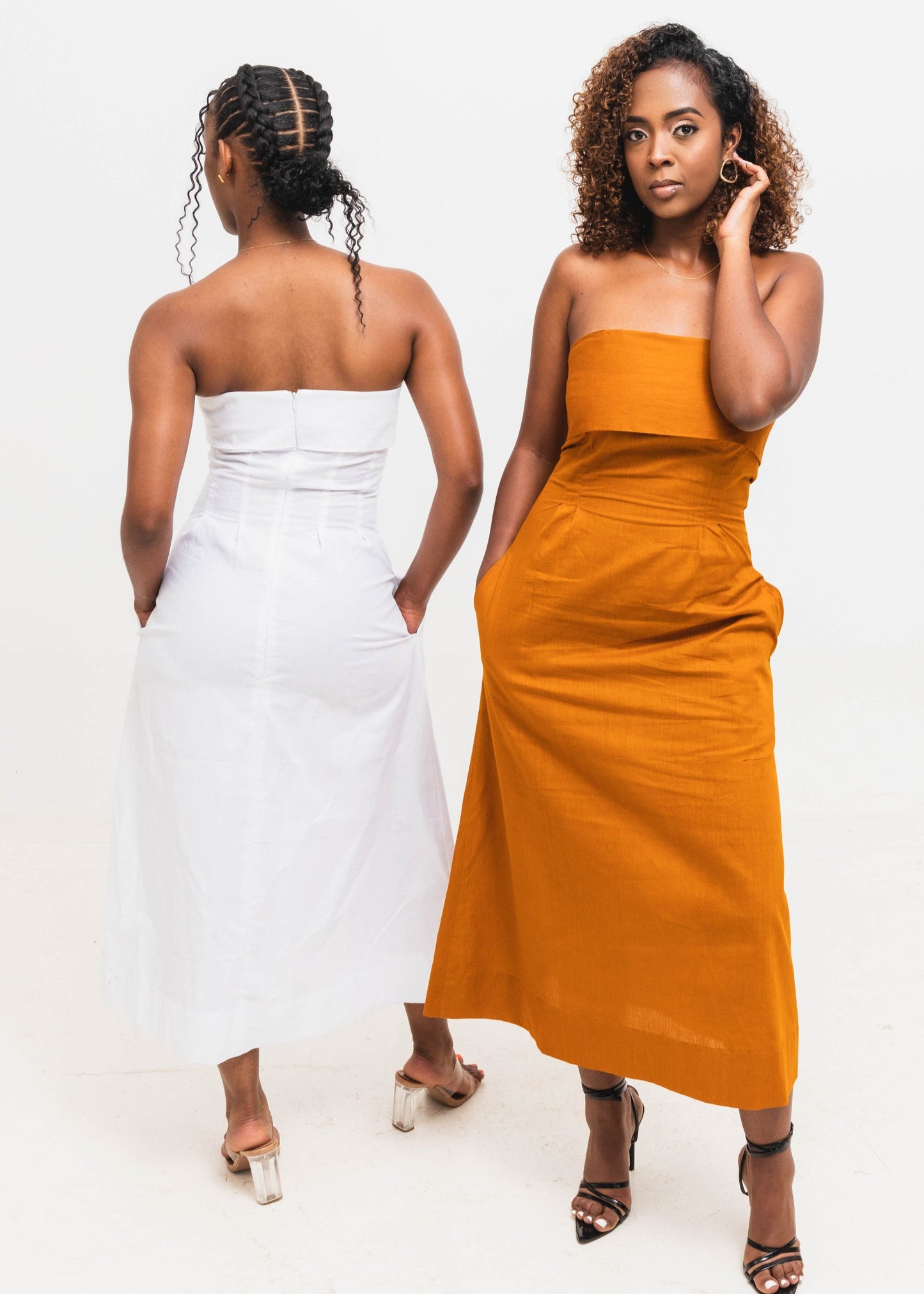 Velora Midi Dress - Mustard