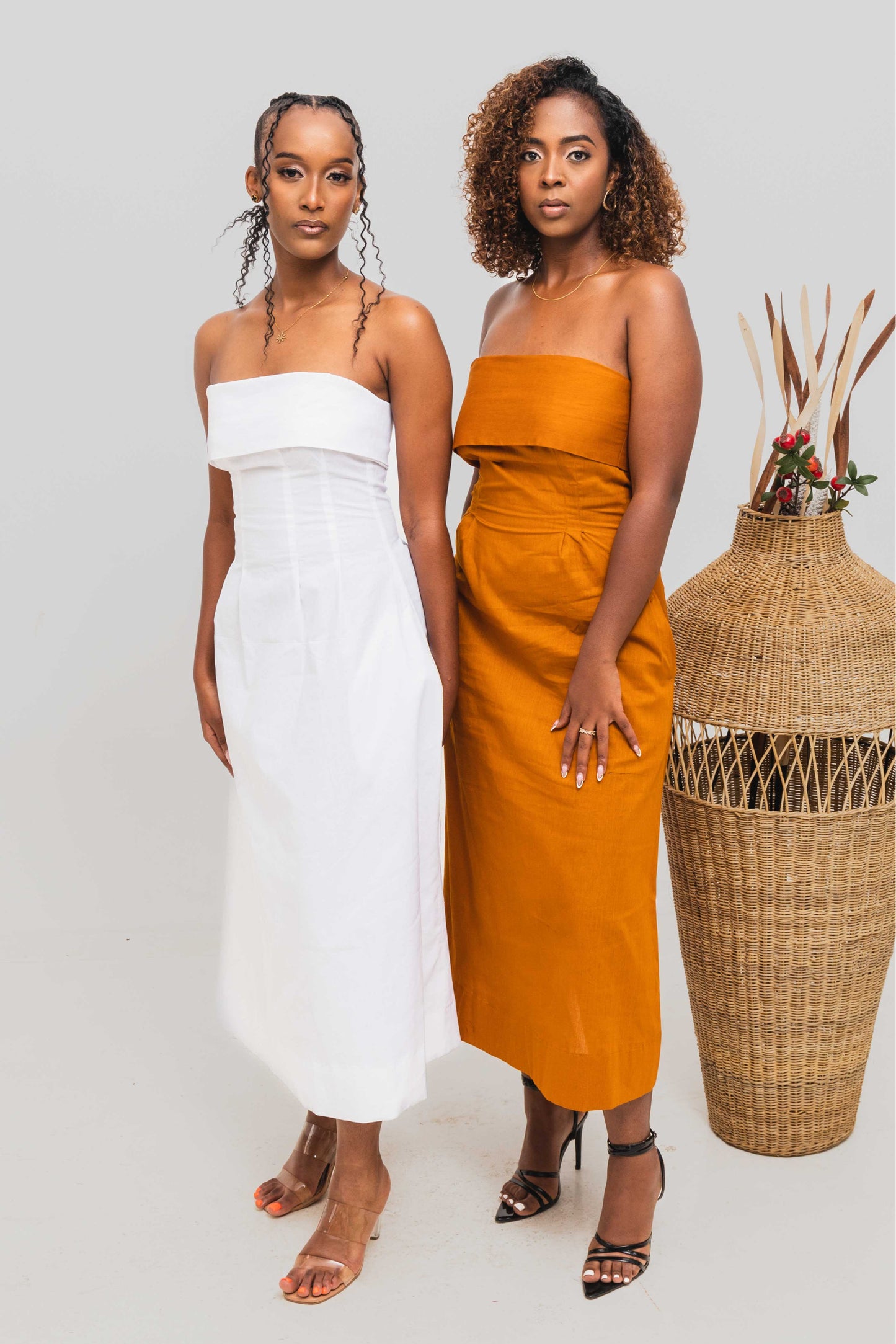 Velora Midi Dress - White