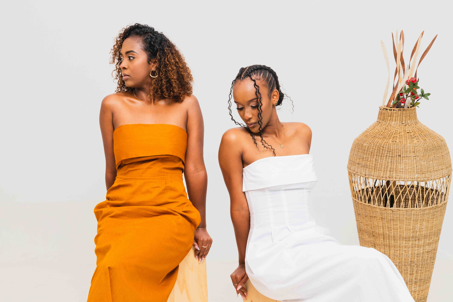 Velora Midi Dress - Mustard