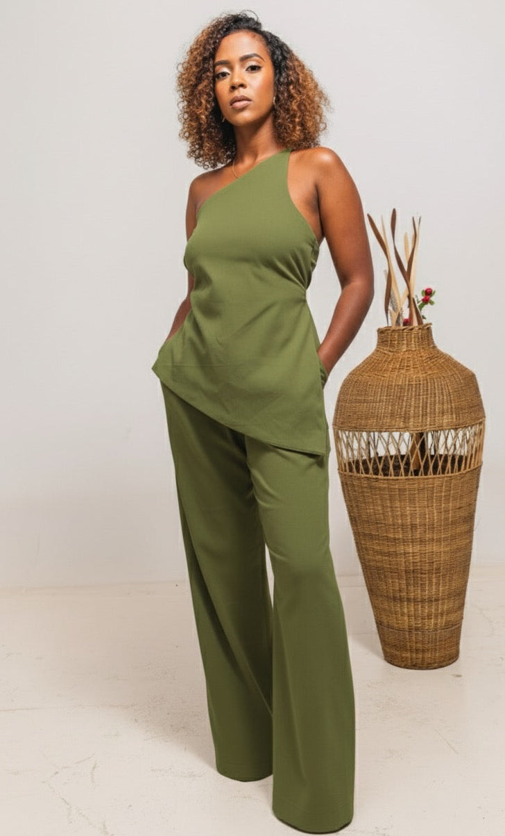 Jani Linen Set - Olive