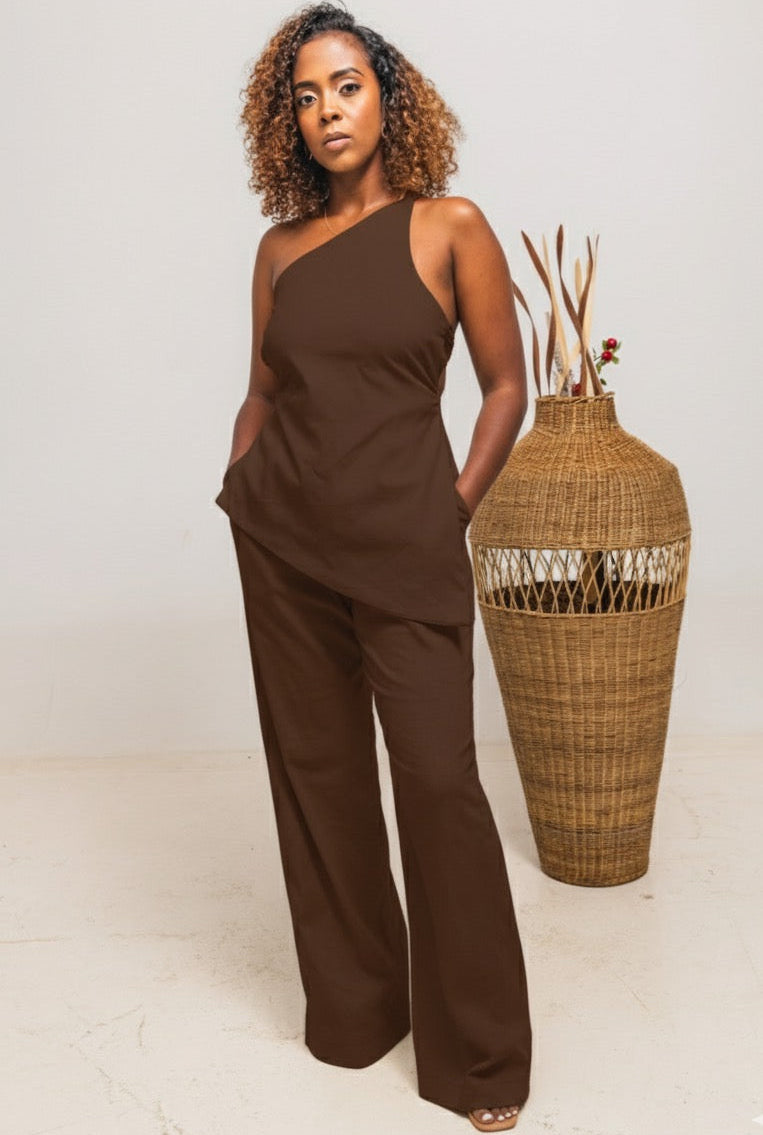 Jani Linen set - Coffee