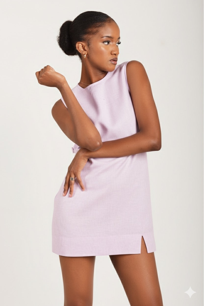 Alana Linen Mini -Lilac