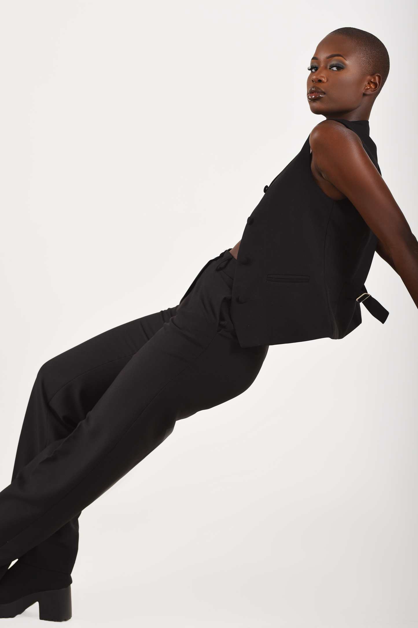 Bossy Half Coat - Black