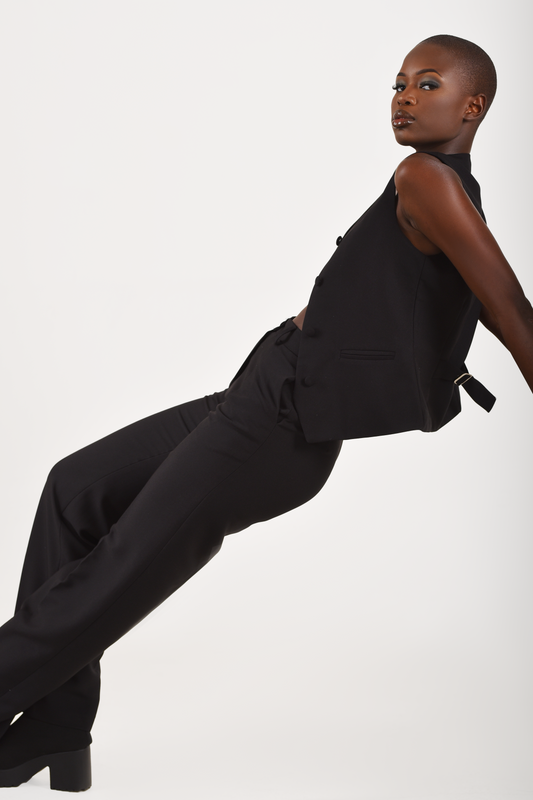 Bossy Half Coat - Black