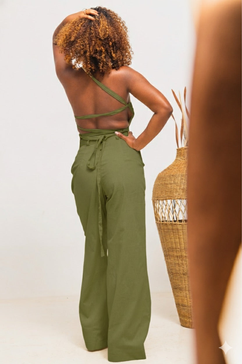 Jani Linen Set - Olive