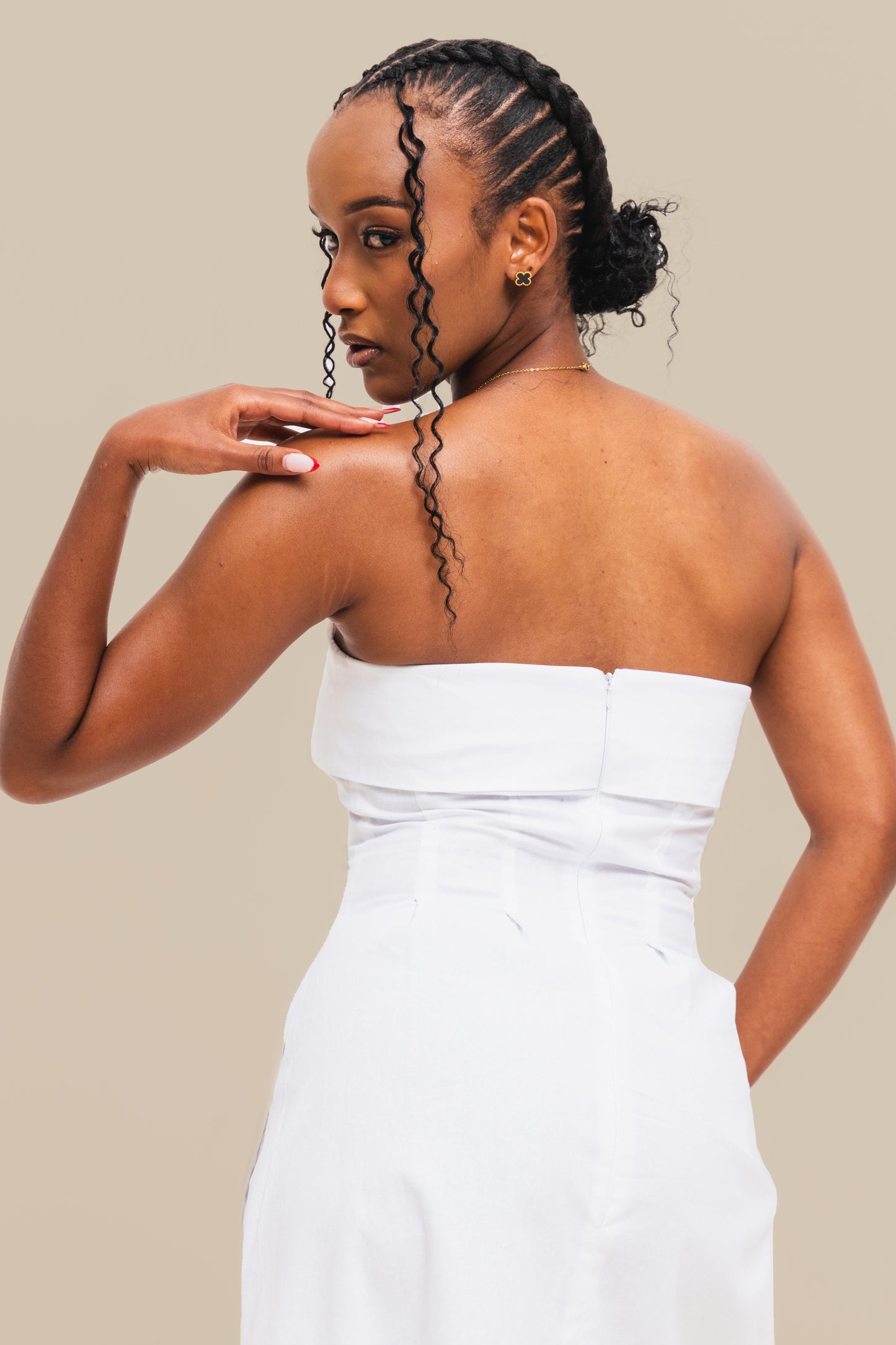 Velora Midi Dress - White