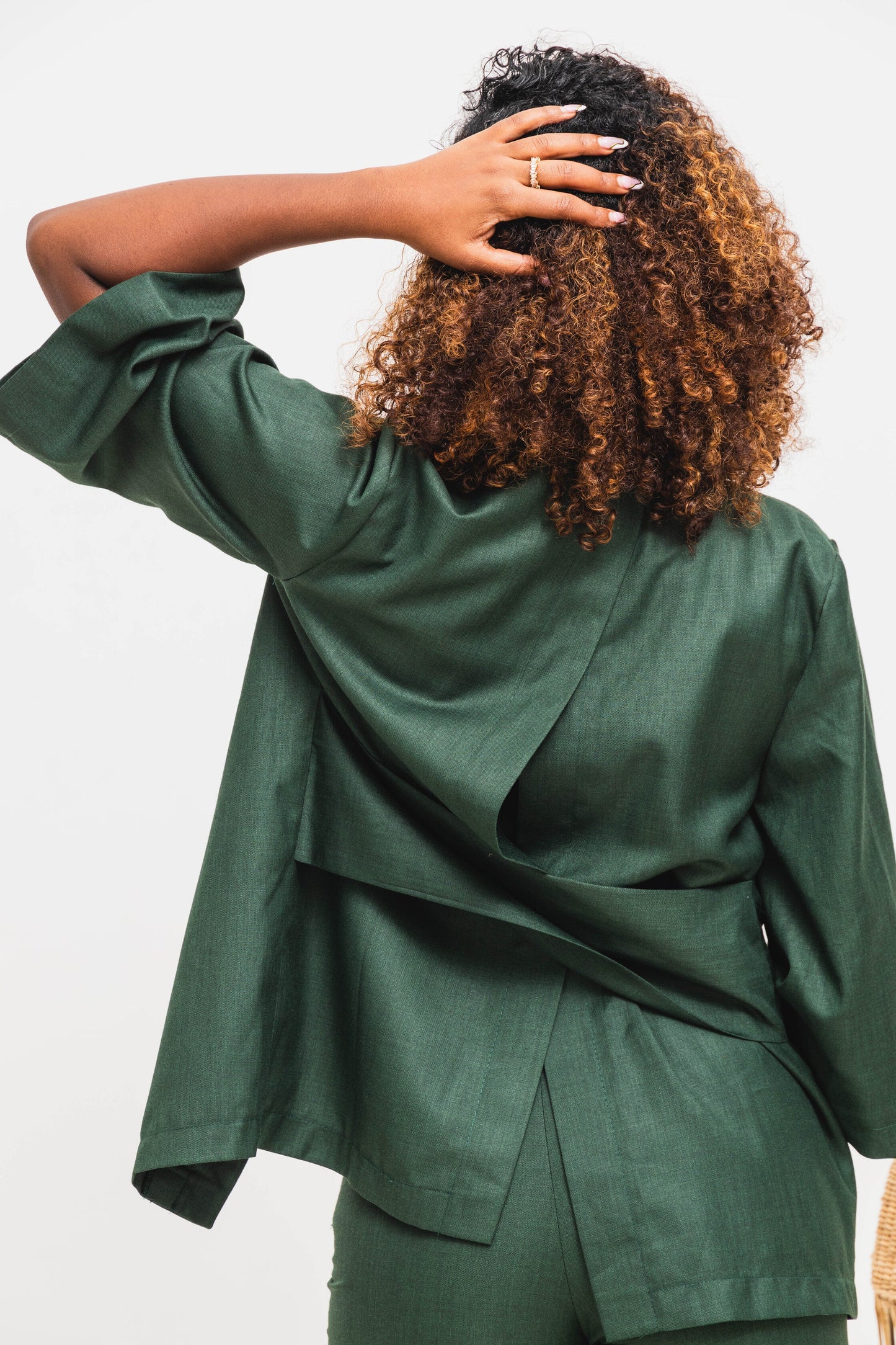 Serenity Linen Set - Green/Gray