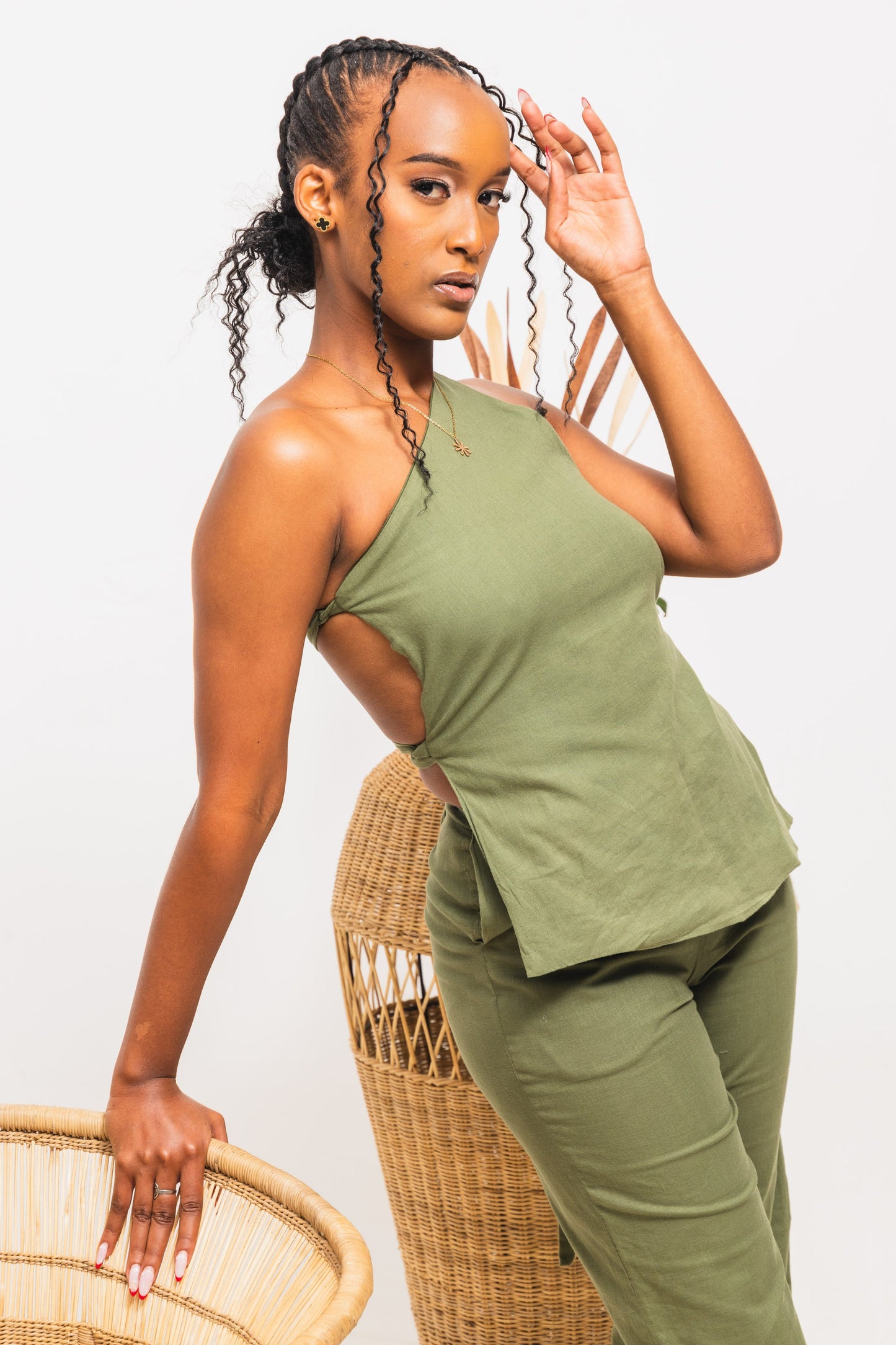 Jani Linen Set - Olive