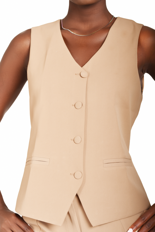 Bossy Half Coat  - Tan